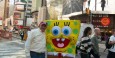 Eric meets Sponge Bob in Times Square