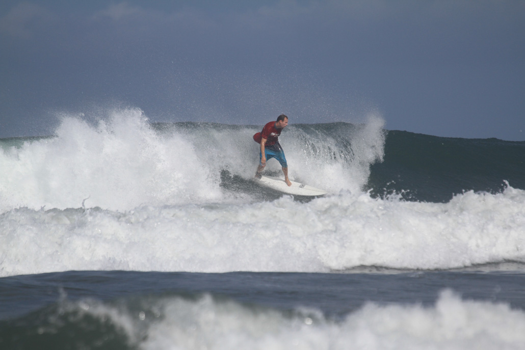 Surfing at Playa Guiones, Costa Rica