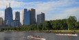 Melbourne Skyline with rowing team